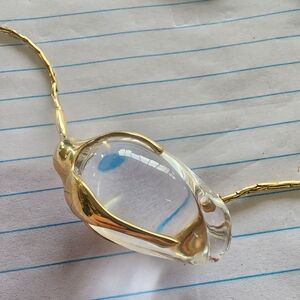 Steuben Gold and Crystal Necklace